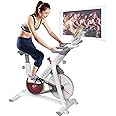 YESOUL Xiaomi S3 Multi-Award Winning Connected Exercise Bike, App Included, Silent Transmission Strap, Gloss White