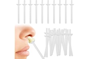 DIVINA VITAE Plastikowe patyczki do depilacji nosa, dla mężczyzn i kobiet, jednorazowy aplikator woskowy do bezbolesnego usuwania włosów z nozdrzy i brwi, 70 szt., białe