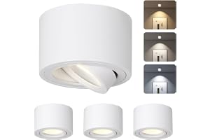 CANMEIJIA spotlights dimbara Ytmonterad 7W Aluminium VIT 3000K-6500K 4-pack