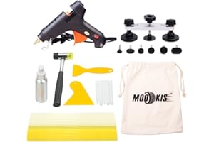 Mookis Outils Débosselage sans Peinture,Réparation dent de Paintless,29 pcs Carrosserie Outils Kits Extracteur de Colle Bosse Voiture Pistolet à Colle