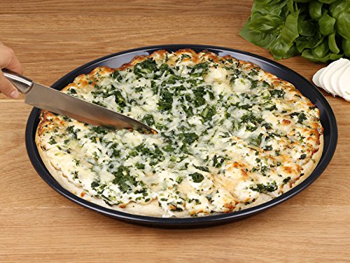 chg 3461-66 Pizzablech amerikanisch, rund „Emaille“, Maße circa 32 x 3 cm - 4