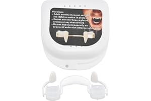 ZWINNER Vampirzähne, falsche Zähne aus weichem Silikon, realistisch, Vampirzähne, Halloween, mit Box für Kinder, Erwachsene, Spitze Zähne für Partyzubehör