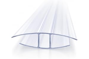 Floordirekt Ihålig kammarplatteanslutning, 4 mm, för 60,5 x 121 cm, stegplattor, dubbla stegplattor av polykarbonat – för trä