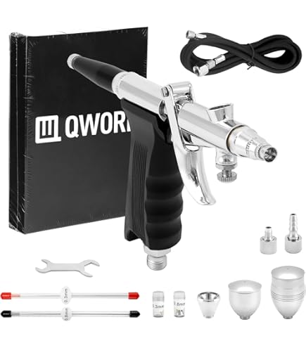 Abest Professional Kit De Pistolet à Peinture Aérographe Double Action