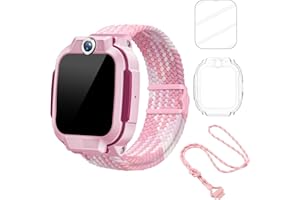 GENERIC 4 in 1 Accessory Set for imoo Z1 Z3 X10 Watch Phone-Nylon/Resin Magnetic Watch Strap&Screen Protector&Clear Case&Neck Strap,Cute Replacement Kit for imoo Kids Smartwatch