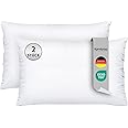 Komfortec Hoofdkussen 40 x 40 cm, 2-delig, getepte kussens met microvezel, 300 g vulkussen, ademend slaapkussen, hypoallergeen, in hoogte verstelbaar, dubbele verpakking, zacht en licht, 2 stuks (1 stuks