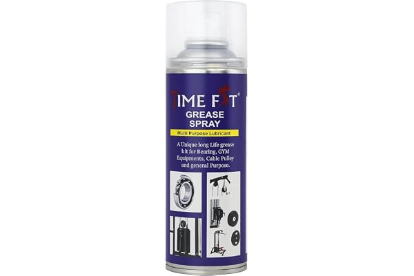 Timefit Grease Spray Multipurpose Lubricant for Bearings Gym Equipment Cable Pulley Moving Parts Rust Protection Smooth Operation Long Lasting Lubrication Easy Spray Application- 500 ML