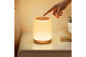 CAKLIK Lampe de chevet tactile, Dimmable LED veilleuse enfants avec 3 modes & 256 couleurs RGB Changement, 2000mAh Rechargeable Lampe De Chevet Chambre, Lampe de Table Sans Fil Pour Salon, Camping
