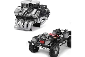 ZuoLan RC Car F82 V8 Simulate Engine Motor Radiator Cooling Fan per TRX4, SCX10 90046, Redcat GEN8 1/10 RC Crawler Car