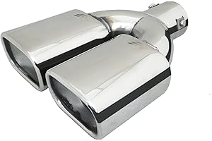 Simoni Racing TRX/101 Terminale di Scarico Universale, Uscita Doppia Inclinata Quadrata 160 mm, in Acciaio Inox