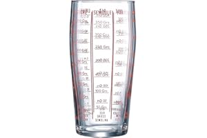 Luminarc 1031895 Verre à Mesure, Transparent, 8 cm, 8 x 8 x 16 cm