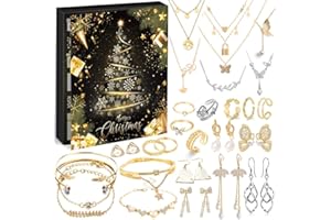 IMNBEST 2025 Jewelry Advent Calendar Christmas for Women, Fashion Bracelet Necklace Ring Earrings, 24 Days Countdown Holiday, Christmas Surprise Gift for Daughter, Girlfriend, Wife, Mom