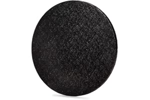 Anniversary House 10-inch Cake Drum Black, Pack of 1, Individually Wrapped, Sturdy Fibre Cake Drum Round, D002