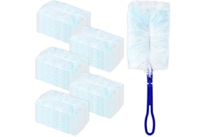 NATHRBTV 50 Piezas para Swiffer Plumero Duster Kit con 1 Asa Atrapapolvo Recambios Plumero Electrostático Mano para Pelo de Animales Polvo Suciedad