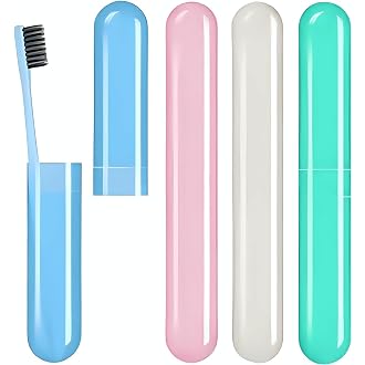 Stewit® Premium Toothbrush Container Toothbrush Cap, Caps, Cover, Covers, Case, Holder, Cases, Travel, Home use Kitchen Tools (Pack of 4)