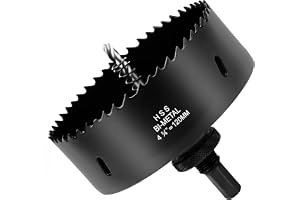 Flintronic Hålsåg 120 mm, hålsåg, snabbstål HSS M42 hålfräs-set, 1 borr, 1 mekanisk fjäder, 1 vevstak, hålsåg för aluminium