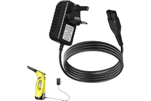 NGUIT 5.5V Charger for Karcher Window Vac Cleaners Replacement Window Cleaner Charger Power Lead Plug for Karcher WV2 WV1 WV5 WV50 WV50 PLUS WV55 WV60 WV70-1.5m Line length Black