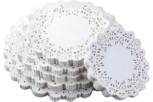 Clenp 100pcs Napperon Rond De Papier De Gâteau, Napperon De Gâteau Pratique Pour La Décoration De Cuisson De Mariage De Fête blanc 3,5 pouces