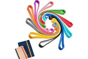 BOBOZHONG 10 Pieces Silicone Rubber Bands Planner Large Elastic Bands 10 colors Rubber Wrapping Bands for Books,File Folders School Home Office Supply