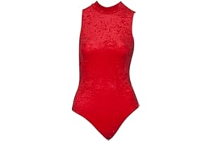 Katz Dancewear Dance Gymnastics Velour Velvet Sleeveless Leotard KDGV017