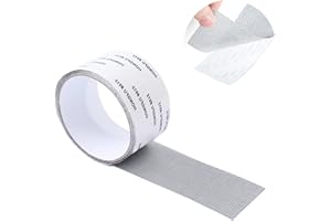 TIMEMEET Nastro per la riparazione dello schermo della finestra, Riparazione del nastro di rete della zanzariera, Nastro a rete per zanzariera, Per la riparazione di finestre e porte（Grey） (1*(5CM*2M))