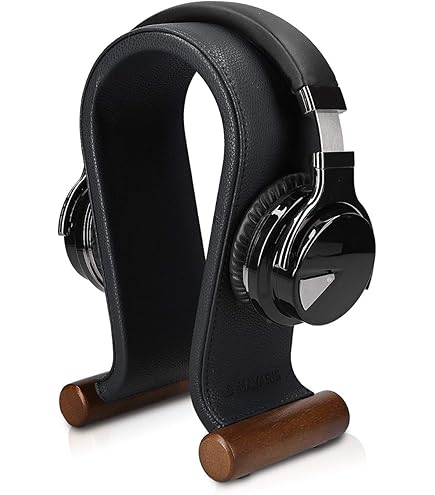 Hoofdtelefoonstandaard, hout, U-vorm, hoofdtelefoonhouder van Hoofdtelefoonstandaard, hout, U-vorm, hoofdtelefoonhouder van