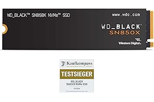 ‎WD_BLACK WD_BLACK SN850X NVMe SSD 8 TB interne SSD (Gaming Speicher, PCIe Gen4-Technologie, Lesen 7.200 MB/s, Schreiben 6.600 MB/s) Schwarz