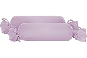 biberna 0077144 Nackenrollenbezug Feinjersey, gekämmte Baumwolle, superweich 2x 15x40 cm, viola