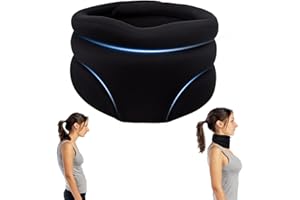 newhsy Cervicorrect Neck Brace for Snoring, Neck Brace for Neck Pain Relief& Support, Neck Stretcher for Neck Pain (Black)
