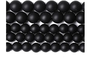 JIEJINYU 4 mm 90 Stück Naturstein matt schwarzer Achat lose Perlen für Schmuckherstellung DIY Armband Halskette