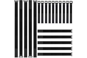 Klettverschluss Kabelbinder, XiXiRan Kabelbinder Klett, Klett Kabelbinder, Kabelklett, Klettbinder, Kabelbinder Klettverschluss, Kabelbinder Verschluss Wiederverwendbar, Schwarz