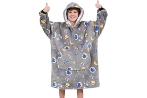 Doctor Unicorn Boys Oversized Hoodie Warm Sherpa Fleece Winter Hooded Sweatshirt