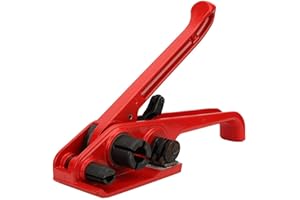 ASIXXSIX Tendeur de cerclage, tendeur d'outil de scellage Faible taux d'échec Kit de cerclage pratique et robuste Tendeur de cerclage de cerclage, cerclage de cordon pour polyester polypropylène(red)