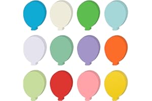 MIXTEACH 360 Pcs Balloon Cutouts Paper Balloon Shaped Cut-Outs Colorful Hot Air Balloon Die Cuts for Classroom Decor Teachers Kids DIY Craft Projects Back to School Bulletin Board Decorations