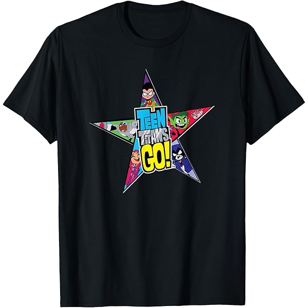 Maglietta DC Comics Teen Titans Go - Logo Stella, Cotone, Ufficiale Warner Bros - Foto 3