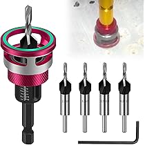 Countersink Drill Bit Set, 6Pcs Counter Sink Drill Bits Counter Sinker - View #8