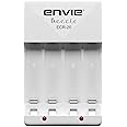 ENVIE® (ECR-20) Beetle Wall Charger for AA & AAA (Ni-MH/Ni-CD) Rechargeable Batteries with LED Indicators, Charge 2 or 4 Batteries at a Time