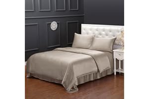 LilySilk Seide Bettbezug 200x220cm Bettbezüge mit edlem Schlafkomfort in 100% Seide von 19 Momme，Taupe