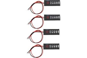 OTOTEC 4 Pezzi Misuratore Di Tensione Della Batteria Agli Ioni Di Litio 1S 3,7 V 15 MA Lunghezza Della Linea 14,5 Cm 40 X 15 X 2,7 Mm Modulo Indicatore Della Capacità Della Batteria Al Litio
