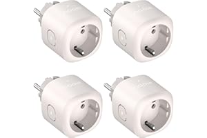 Nooie Intelligente WLAN-Steckdose, kompatibel mit Alexa/Google Home, Mini Smart Plug mit App Fernbedienung, Timing, Sprachsteuerung, kein Hub erforderlich 4 Stück