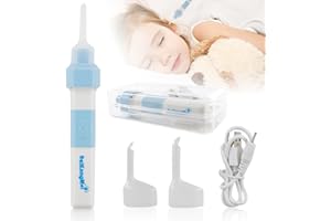 TAIMEIMAO Aspiratore Cerume Orecchie, Aspiratore per la Pulizia Delle Cerume cavo USB, Pulisci Orecchie Elettrico con 2 testine, Comodo, Morbido, Pulizia Orecchie per adulti e bambini