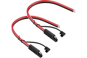 BUTYEAK 18 AWG SAE-Verlängerungskabel, SAE-Stecker, SAE Quick Connect/Disconnect Extension Wire, 2 Stück Harness ​18AWG 1-36V 10A für Motorrad, Auto, Traktor, Batterieklemmen für Boote
