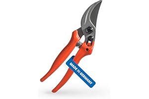 Original LÖWE 14 Bypass Rosenschere 14.104 mit scharfen Stahl-Klingen - robuste Gartenschere mit Antihaftbeschichtung für Rechtshänder zum Schneiden von Rosen Zweige Äste Schnittblumen