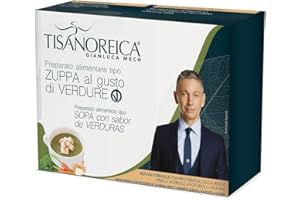 Gianluca Mech | Tisanoreica Zuppa Proteica al Gusto di Verdure, Gluten Free e Vegan, Confezione da 136g