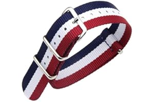 FOUUA Nylonowy Pasek do Zegarka, Styl NATO, Wybór, długość i Szerokość 16mm 18mm, 20mm, 22mm 24mm, Zamienne Paski Balistyczne dla Mężczyzn i kobiet, Czarno-szary, 18mm, Wytrzymały