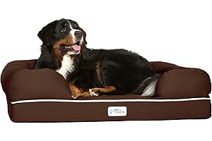 PetFusion Ultimate Dog Bed, Solid CertiPUR-US Orthopedic Memory Foam, Multiple Colors and Sizes, Medium Firmness Pillow, Waterproof Liner, Breathable Bed Cover, Cert. Skin Contact Safe, 3yr Warranty