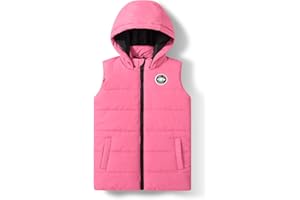 JOYSON Kids Lightweight Padded Gilet Sleeveless Puffer Vest Boys & Girls Quilted Outwear with Hood Ages 5-14 Years