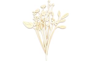 Ulanik Dibujos para colorear flores, kit de manualidades para niños de 3 años, juegos educativos a partir de 3 años, flores de madera, juegos preescolares, — 10 unidades