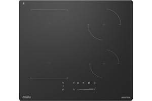 COVERCOOK Induction Hob, 59cm Electric Cooktop, Built-in Hot Plates with Bridge Zone, 7000W, 240V, Matte Glass, Scratch-resistant, Pause and Keep Warm Function