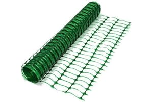 REATOWROL 1 Rolle mit 1 m x 30 m Absperrzaun Kunststoff GRÜN, Bauzaun Sicherheitszaun Zaun Netz Gitter (1 Rolle 30 m, Grün)